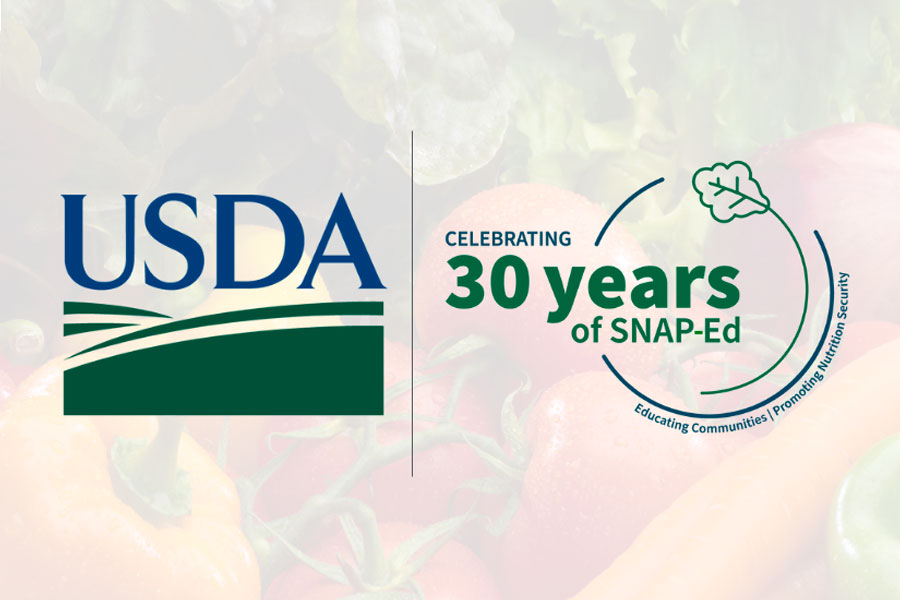 USDA logo. Celebrating 30 years of SNAP-Ed logo.