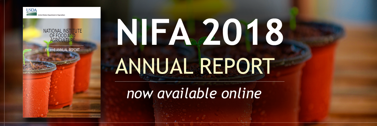 USDA, United States Department of Agriculture, National Institute of Food and Agriculture, FY2018 Annual Report