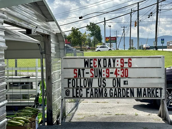 LEC Farm & Garden Market is open to the public during the week from 9 a.m. to 6 p.m. and on the weekends from 9 a.m. to 4:30 p.m.