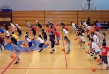 Youth ages five to 13 participated in a basketball clinic. Image courtesy of the University of Idaho Extension.
