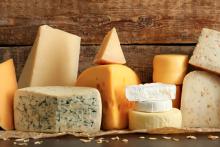 a collection of cheeses, courtesy of AdobeStock