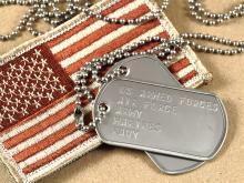 Military patch and dog tags