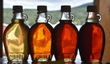 Pure maple syrup is graded on four key attributes: Color, clarity, density and flavor. Credit: UVM Extension. 